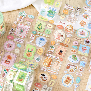 1 rouleau de stickers créatifs pour liste de contrôle de la gestion du stress, matériaux pour tentes, ruban décoratif DIY - Product Image 1