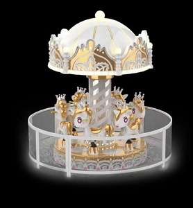 Giostra per bambini giostra carosello musicale carosello elettrico <span class=keywords><strong>3</strong></span> cavalli carosello carosello automatico pressa di calore - Product Image 2