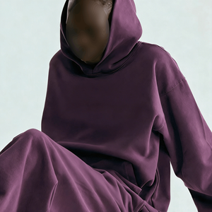 Unisex Cotton Hoodie Drop Shoulder Puff Sleeves Printed Daily Wear Comfortable Hoodie Customized Logo Streetwear Wholesale - Product Image 1