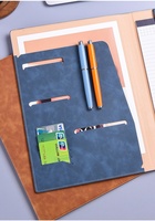 Carpeta de Archivo de Cuero, Bolsa de Cuero para Archivos A4 A5, Carpeta de Almacenamiento para Datos, Contratos e Facturas, con Logotipo Personalizado
