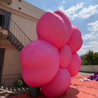 Structures Gonflables pour Festivals de Musique, Grandes Fleurs Gonflables Roses, Décorations de Scène DJ avec Fleurs Gonflables