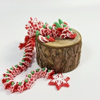 Großhandel 3D-Gedruckter Beweglicher Lebkuchen-Drachen-Ornament, Schneeflockenflügel PLA-Drachen-Statue, Weihnachtliche Tischdekoration Figur