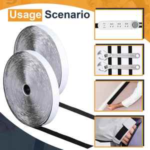 Attaches-câbles en nylon résistant, réutilisables, avec fermeture auto-agrippante, bande de fixation pour câbles, bande auto-agrippante de 20 mm, bande auto-agrippante de 100 mm - Product Image 4