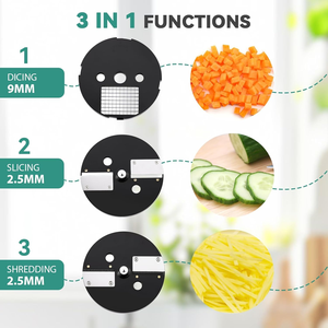8 in 1 전기 자동 야채 식품 가공기 양파 감자 상업용 또는 가정용 초퍼 및 커터 슬라이서 다이서 기계 - Product Image 6