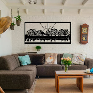Jesus Last Supper Metal Wall Decor Christian Metal Gift Da Vinci Artwork Home Wall Art decorazione Da parete in metallo - Product Image 3