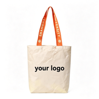 Sac fourre-tout personnalisé en PP tissé écologique avec logo, à longues poignées et motif lettres, recyclable, pour femmes et étudiants