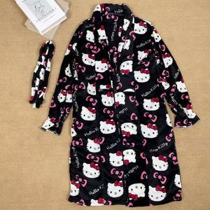 Nuovo accappatoio lungo di flanella <span class=keywords><strong>donna</strong></span> autunno <span class=keywords><strong>inverno</strong></span> grazioso Design pigiama caldo <span class=keywords><strong>abbigliamento</strong></span> per la <span class=keywords><strong>casa</strong></span> - Product Image 3