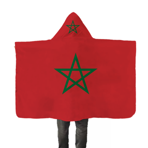 Capa con Capucha de la Bandera Nacional de <span class=keywords><strong>Marruecos</strong></span>, 90*150cm, Bandera a Bajo Precio, Promoción al por Mayor, Diseño Personalizado de Alta Calidad - Product Image 1