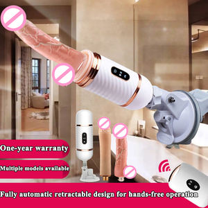 Vibratore Realistico Portatile con Spinta Automatica, Massaggiatore <span class=keywords><strong>Dildo</strong></span> in Silicone con Impugnatura e Ventosa per Donne - Product Image 4