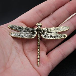 Figura de Libélula de Latón, Adorno de Escritorio de Insecto Vintage, Decoración Rústica para el Hogar u Oficina, Pieza Única - Product Image 1