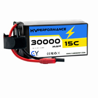 Batterie Li-po CY de haute qualité 30000mAh 15C 3.8V 114Wh avec connecteurs JST-XT/XT60 pour drone