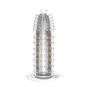 Maschio ingrandimento riutilizzabile preservativo pene anelli in ritardo eiaculazione adulti giocattoli del sesso per uomo copertura del cazzo anello pene manica 5 pz - Product Image 4