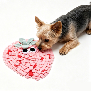 Tapis de renifflement pour animaux de compagnie (chiens et chats) à motif fruits, gamelle interactive de distribution lente pour la réduction du stress et la stimulation sensorielle - Product Image 1