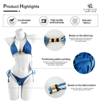 Nouveau Bikini de Luxe 2 Pièces pour Femme, Col Halter, Écologique, Spandex/Polyester, Taille Haute, Rembourrage Amovible, String, Direct Usine