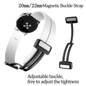 Lionorm magnétique fermoir pliant bande pour <span class=keywords><strong>Huawei</strong></span> Samsung montre 22mm 20mm bracelet en Silicone bracelet montre bande accessoires - Product Image 4