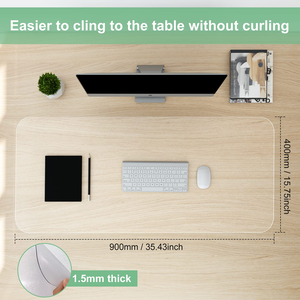 Tapis de <span class=keywords><strong>bureau</strong></span> <span class=keywords><strong>transparent</strong></span>, 36 "x 16" <span class=keywords><strong>grand</strong></span> protecteur de <span class=keywords><strong>bureau</strong></span> <span class=keywords><strong>transparent</strong></span> 1.5mm PVC translucide étanche protecteur de <span class=keywords><strong>bureau</strong></span> <span class=keywords><strong>bureau</strong></span> à domicile - Product Image 2