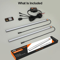 Kit de barre lumineuse extérieure à dimmable pour camping-car, éclairage portable tout-en-un étanche Ip67, tente de camping et remorque