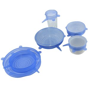 Tapas de Silicona Reutilizables para Almacenamiento de Alimentos, Tapas Redondas Flexibles de Silicona para Recipientes, Mantienen los Alimentos Frescos - Product Image 3