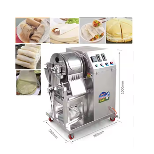 Machine commerciale automatique pour la fabrication de crêpes, de feuilles d'injera carrées, de feuilles de rouleaux de printemps et de feuilles de lumpia, avec moteur - Product Image 3