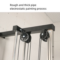 Mesin Latihan Gym Rumahan Lat Pull Down Row Wall Mounted Silver Cable Crossover Pulley Beban Maksimal Pengguna 200kg