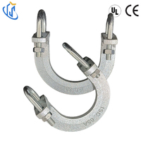 Serre-câble en fonte robuste UTT18 pour système d'arrosage incendie, galvanisé électrolytiquement, conforme à la norme NFPA13