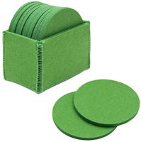 Sous-verres en feutre modernes 100 % biodégradables et écologiques, absorbants pour les boissons, pour les bars et la maison