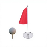 Coupelle de golf durable en acier inoxydable avec drapeau rouge vif, accessoires d'entraînement pour green de golf extérieur, modèle personnalisé, vente en gros