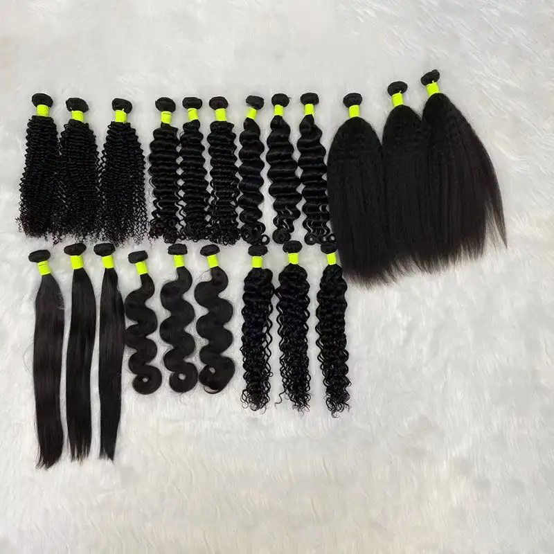 Letsfly toptan 10A bakire düz insan saçı 100 gram/adet brezilyalı Kinky kıvırcık saç uzantıları örgü demetleri