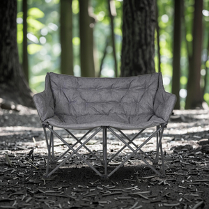 Nhiệm vụ nặng nề độn gấp bãi biển giải trí ghế đôi 2-người thép hiện đại khung sắt đồ nội thất ngoài trời nhập phòng tắm nghiêng - Product Image 1