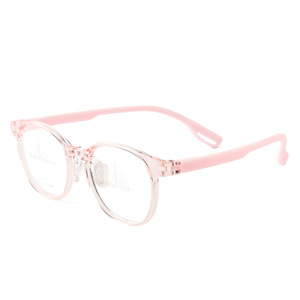Montures de lunettes transparentes roses pour enfants, monture ovale complète, verres en résine, protection contre la lumière bleue, confortables pour les élèves du primaire - Product Image 1
