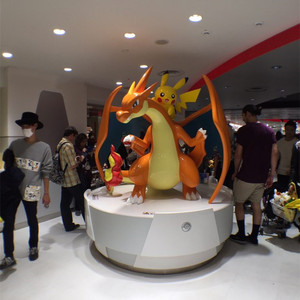 Tùy chỉnh lớn <span class=keywords><strong>Pokemon</strong></span> tượng Charizard Pikachu điêu khắc Fort Mall trang trí nội thất - Product Image 5