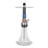 Vase en verre dépoli arabe pour chicha, ensemble complet avec tuyau unique, fini et personnalisé, mini portable, pour l'approvisionnement transfrontalier de matières premières, modèle étranger