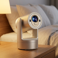 Proyektor Mini J3 Chipset HiS252 Baterai Internal Jarak Proyeksi Pendek Android Portabel Siap 4K untuk Luar Ruangan, Berkemah, dan Home Theater