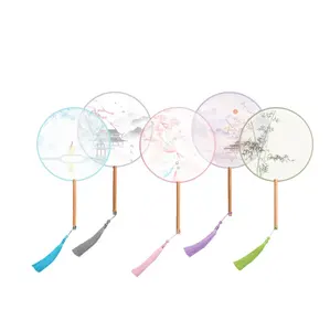 Tay Cầm Bằng Gỗ Trung Quốc Cung Điện Cổ Điển Tiệc Cưới Khiêu Vũ Người Phụ Nữ Xinh Đẹp Tay Tròn - Product Image 1