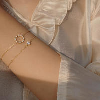 925 Sterling Silber Kranz Armband 14 Karat vergoldet Trendy Style für Hochzeits feier oder Geschenk