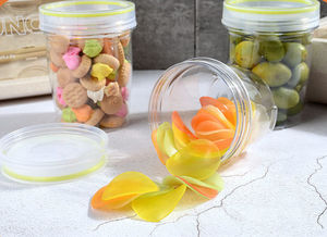 สัตว์เลี้ยงคอนเทนเนอร์, พลาสติกเกรดอาหารหม้อ, Stackable airght ขวดน่ารัก candy jar 250 + 250 ml - Product Image 5