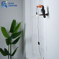 Lampe murale LED moderne chic en résine en forme d'oiseau, blanc chaud 3500K Ra70 pour chambre confortable, éclairage d'hôtel