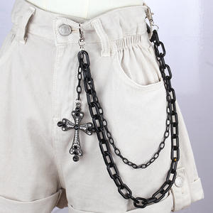 Cadena de cintura metálica transfronteriza europea y americana, colgante de fantasma de dibujos animados multicapa, cadena corporal unisex de moda para Halloween - Product Image 3