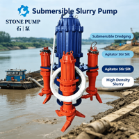 Pompa Lumpur Submersible Tahan Abrasi untuk Transfer Partikel Padat, Pompa Dredging Listrik untuk Drainase Lumpur Lubang Pondasi