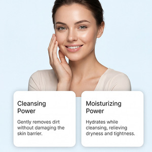 Gel nettoyant hydratant doux pour le visage, non collant, soin quotidien confortable pour la peau - Product Image 5