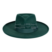 Chapeau Fedora bleu paon classique pour femme à large bord en feutre de laine pour la fête ou la pêche