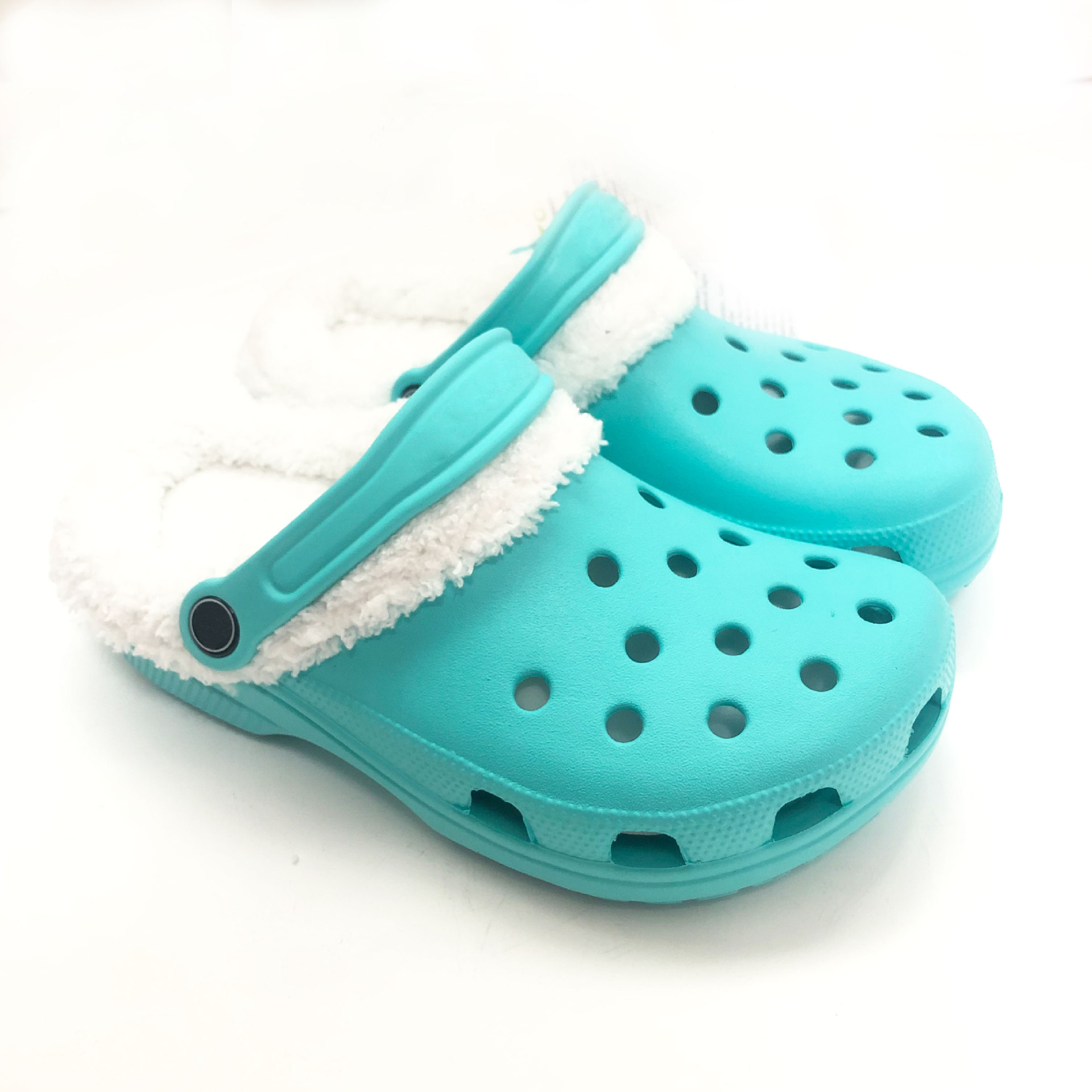 Women's Classic Fuzzy Lined Clog Warm Clogs Comfortable Ladies Winter Furry EVA Classic Slip On Sandals