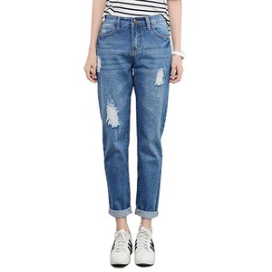2025 Winter Casual Woman's Straight Style Denim Pants <b>Button</b> Label Mid Waist Cotton <b>Jeans</b> Fabric OEM Wholesale Rate Breathable - Product Image 1