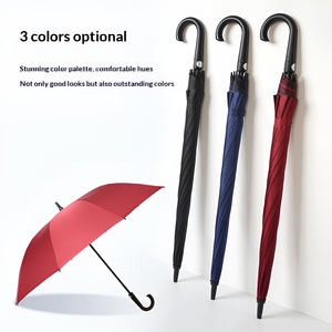 Paraguas de Golf Automático de Fibra Completa Tradicional 8K para <span class=keywords><strong>Hombre</strong></span>, Mango Curvo, Diseño Recto para Negocios, Logotipo Impreso, Protección UV, Personalizable - Product Image 1