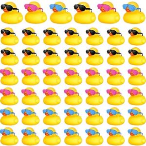 Patitos de Goma con Gafas de Sol, Sombreros y Accesorios para la Cabeza, Mini Patitos de Goma para Carnaval, Crucero, Cumpleaños, Juguetes para Bañera, al por Mayor - Product Image 5