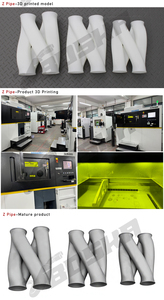 ท่อไอเสีย OEM Universal 3D Printing 316L รูปตัว Z ขนาด 2.25''/2.5''/2.76''/3''/3.5'' ทำจากสแตนเลสสตีล แบบไหลอิสระ - Product Image 5