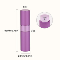 Flacons d'échantillons de parfum 8ml, flacon de parfum portable de voyage, atomiseur, emballage d'huile essentielle, flacon pulvérisateur pour sérum de soin de la peau