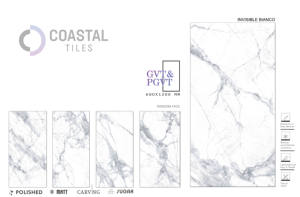 INVISIBLE BIANCO 9mm Azulejos de porcelana pulida 600x1200MM / 24X48 Diseño clásico moderno Azulejos de ladrillo refractario Premium Certificado-CE - Product Image 2