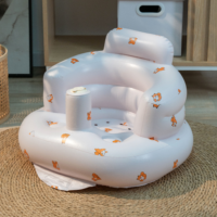 Ensemble de sièges gonflables pour enfants pour 3 36 mois Chaise de soutien dorsale à pompe à air intégrée pour s'asseoir