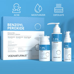 OEM Peroxyde de benzoyle Kit de soins de la <span class=keywords><strong>peau</strong></span> anti-acné Peroxyde de benzoyle Nettoyant pour le visage Blanchissant Gel de peroxyde de benzoyle Kit de soins du visage - Product Image 2